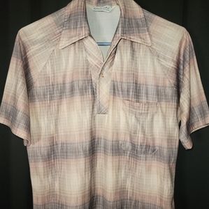 Lilly Dache Small Collared Polo Light Plaid Super Soft Lightweight Short Sleeve